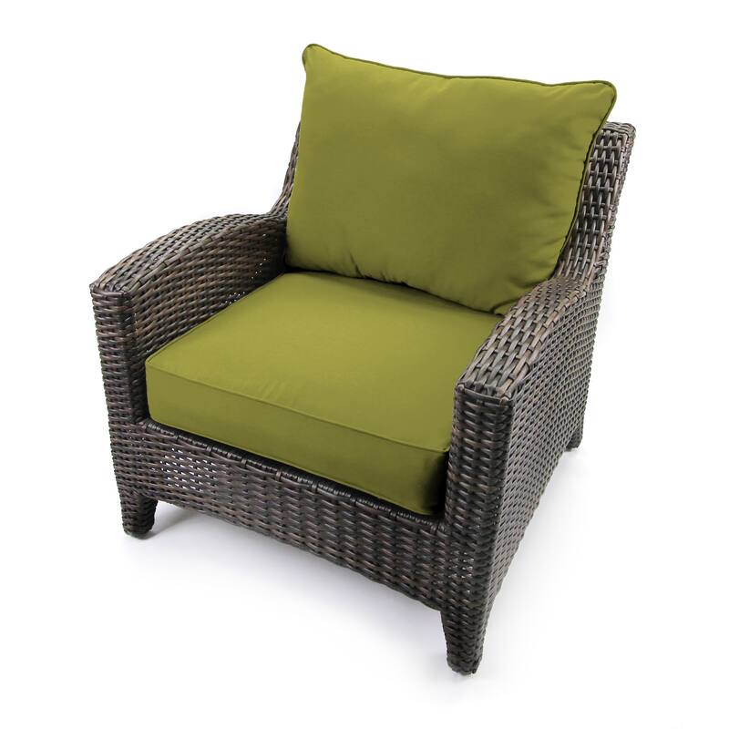 24" x 47" Green Solid Outdoor Deep Seat Cushion Set with Welt 46.5